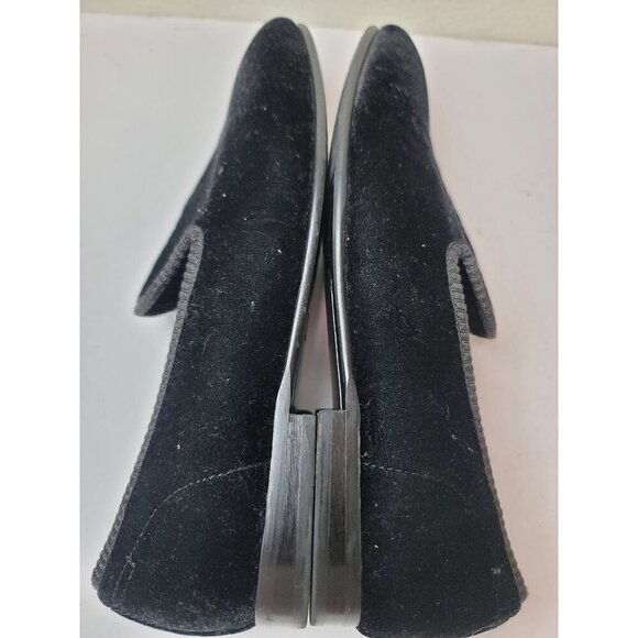 Tallia Enrico Men Black Velvet Slip-On Loafers Size 8.5 - Picture 6 of 10